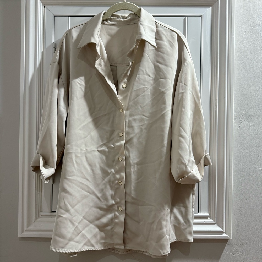 Cider Cream Button-Up Shirt - Size XL